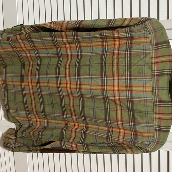 Rare Polo Ralph Lauren Cotton Wool Plaid Flannel Shirt with Suede Elbow Patches - Picture 7 of 9